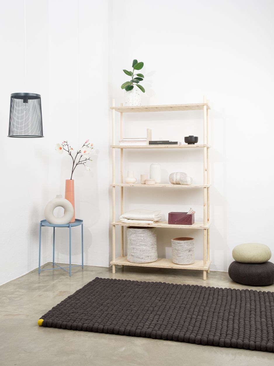 Big One Rechteckig Filzteppich 140 x 200 cm myfelt Anthrazit