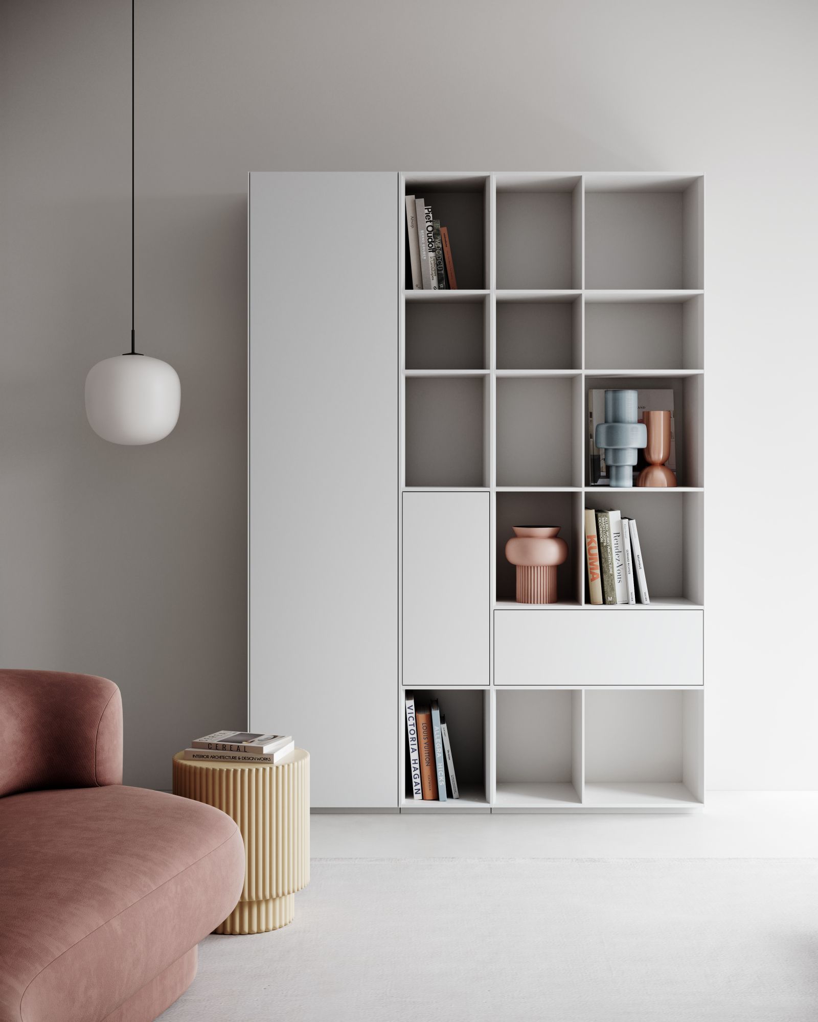 Nex Pur Regal Tür oben mit Fachboden Piure