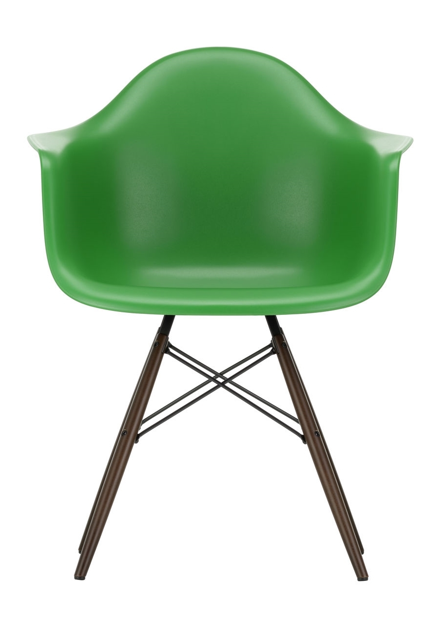 Eames Plastic Arm Chair DAW Stuhl Vitra Ahorn gelblich - Meerblau