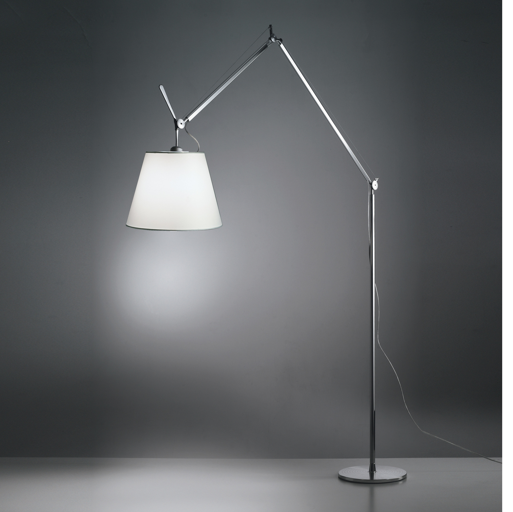 Tolomeo Mega LED Floor Stehleuchte Body mit Dimmer (Teil 1 von 3) Artemide