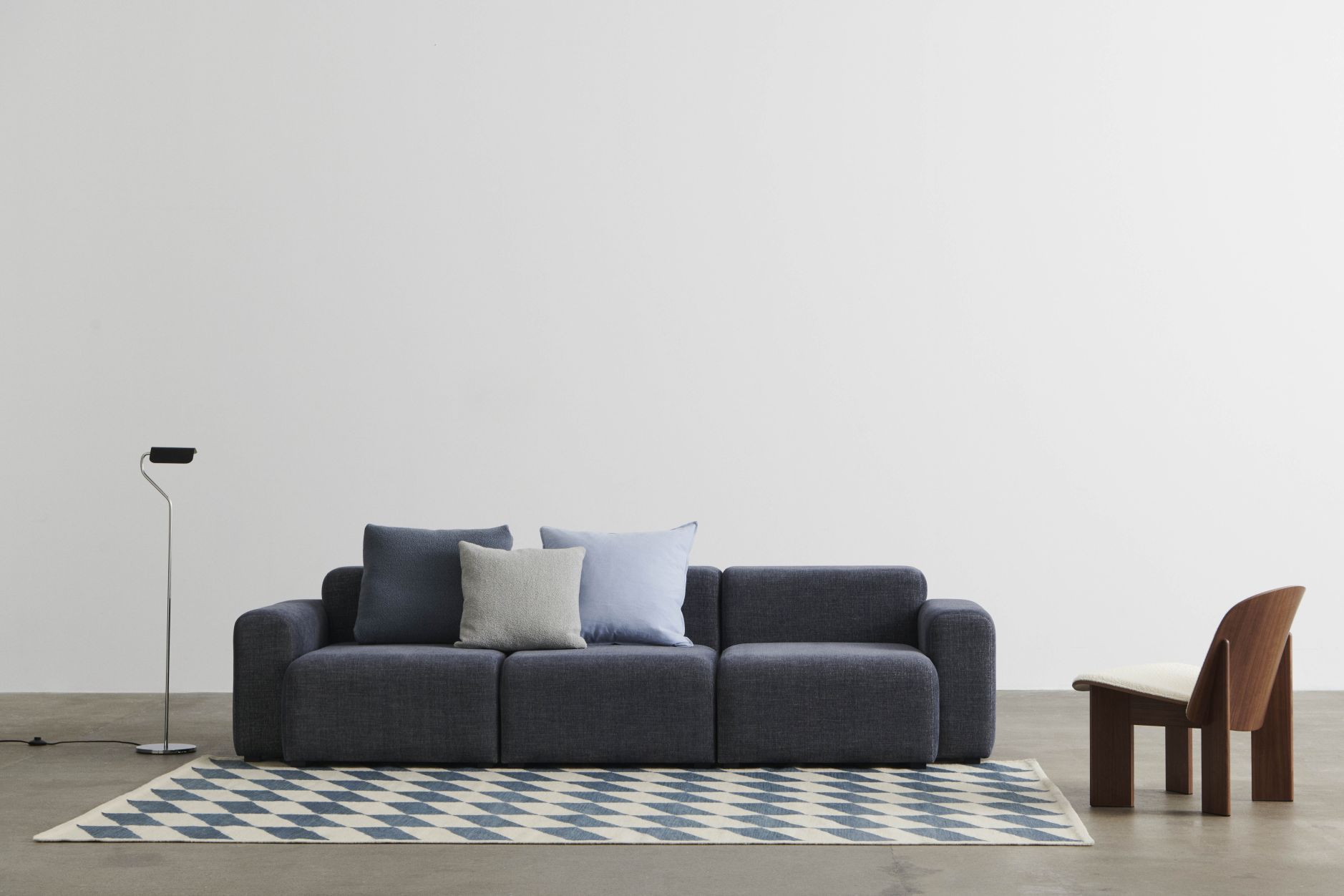 Mags Sofa 3-Sitzer Combination 1 Low Armrest Hay