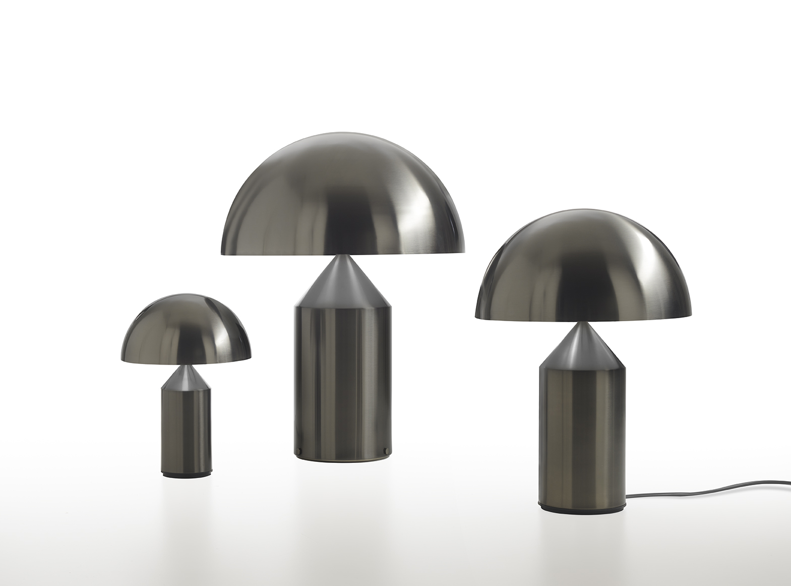 Atollo 238 Tischleuchte Nickel Oluce