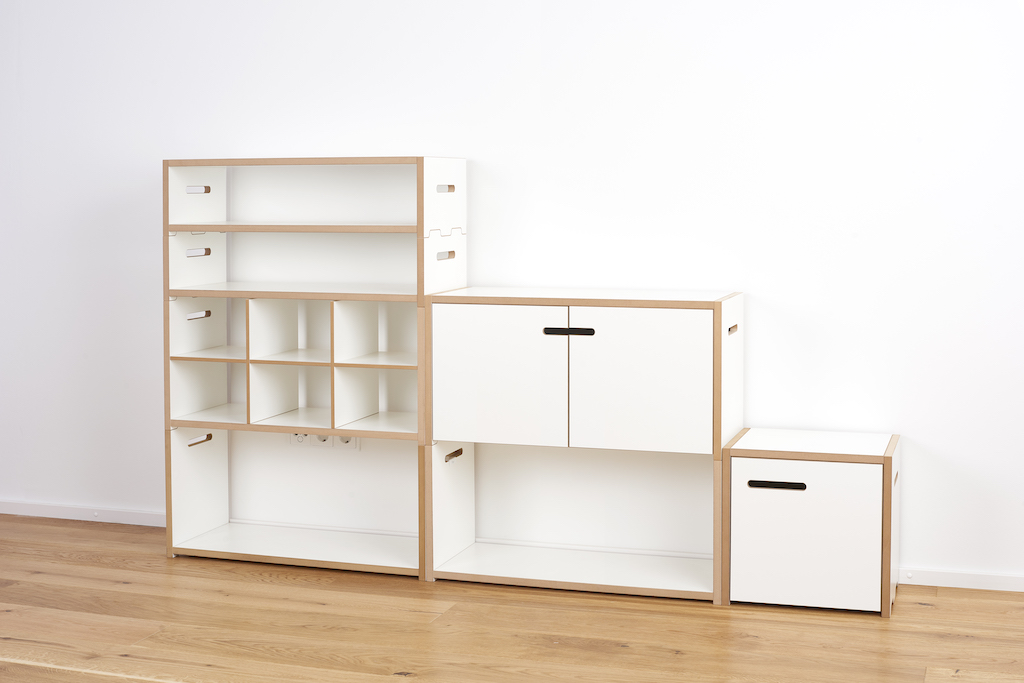 Tojo Halbstark Grundmodul mit Türe links Regalserie Tojo Tojo Halbstark Grundmodul mit Türe links Regalserie Tojo