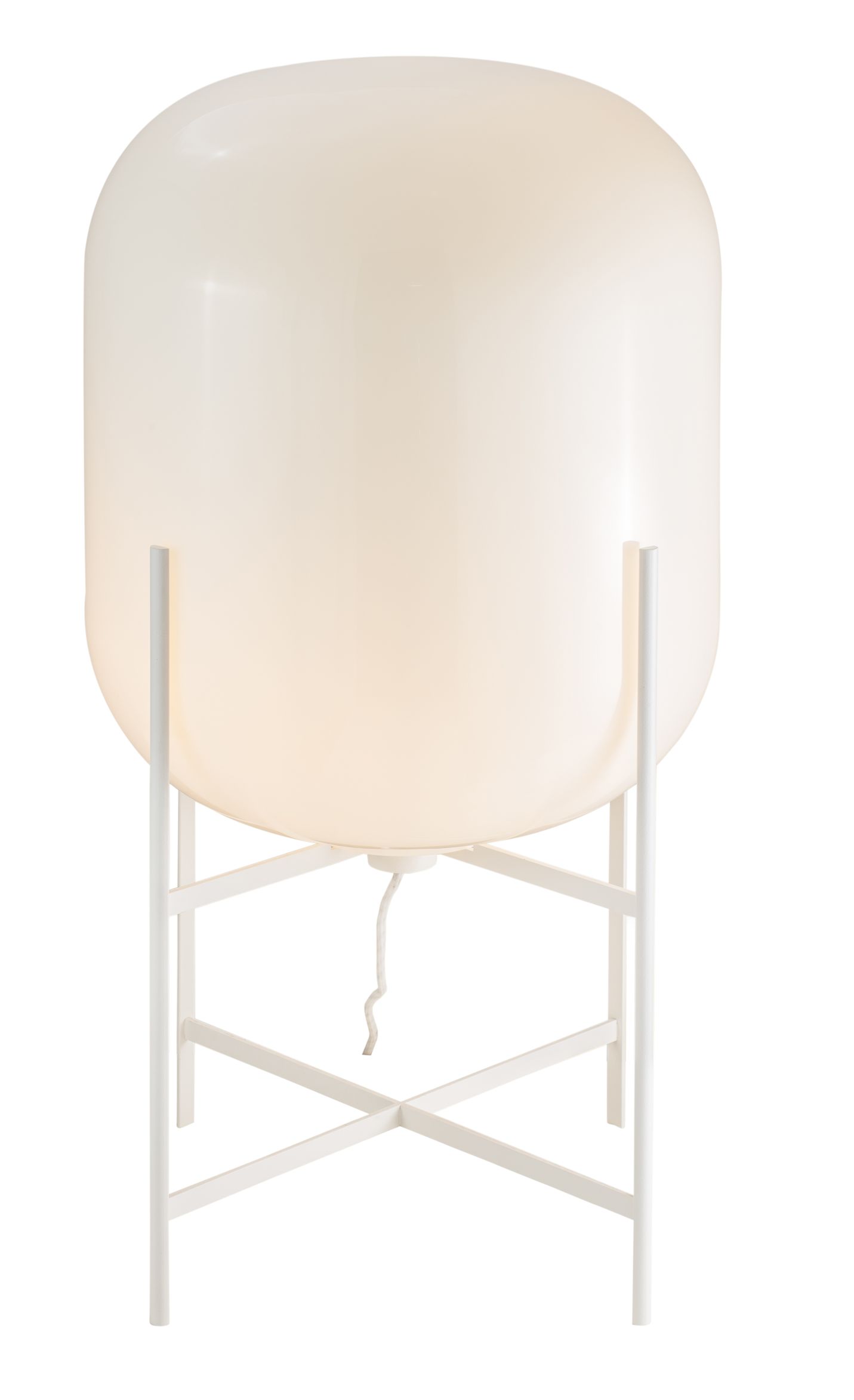 Oda Medium Stehleuchte Gestell weiß / Glas weiß Pulpo