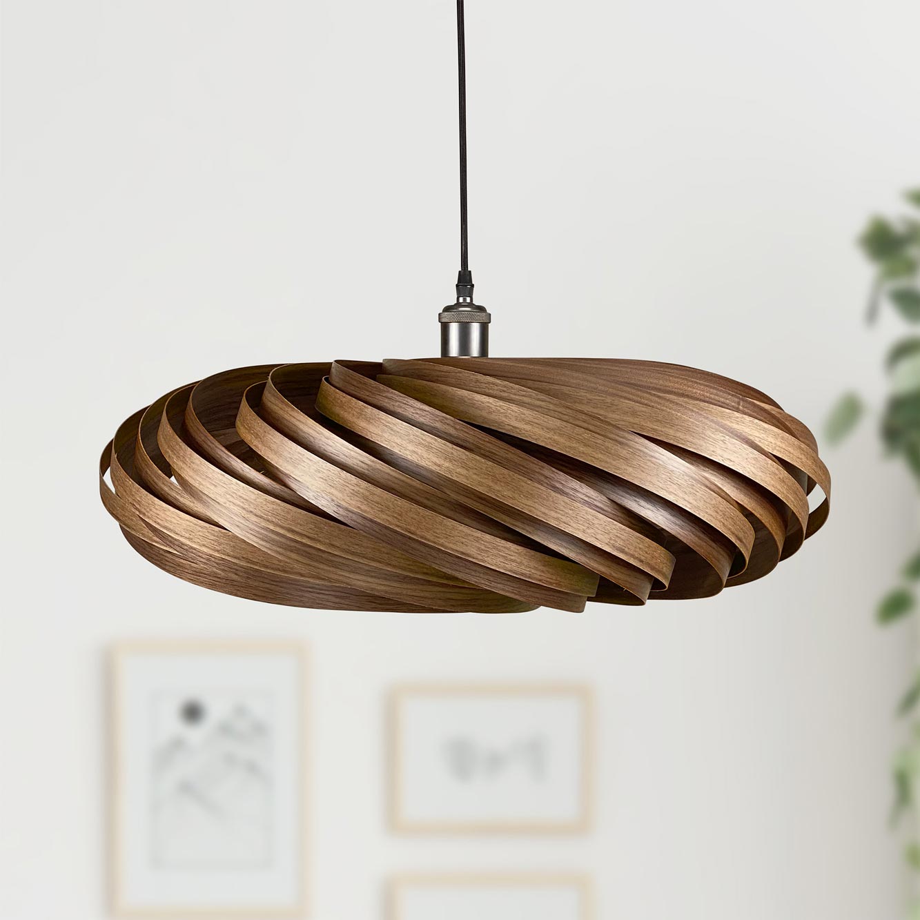 Veneria Hängeleuchte Ø60 cm Nussbaum Gofurnit