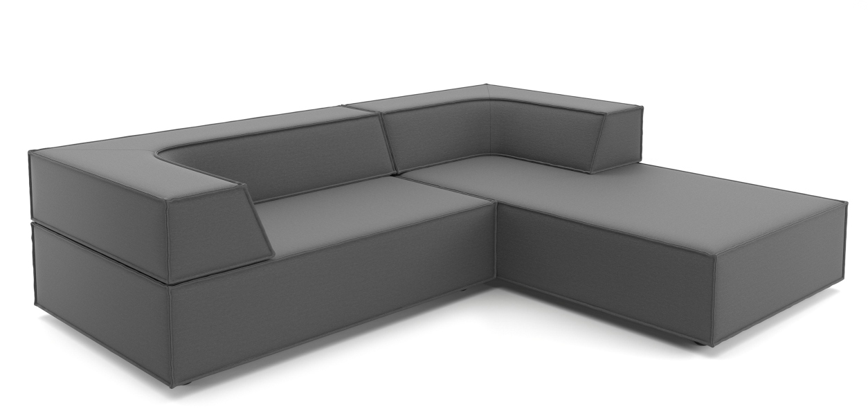 Trio Sofa 4 Module Vorzugskombination Ecke Quick Ship Rechts Cor