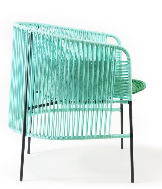 Caribe Lounge Chair Sessel Outdoor ames Turquiose / Smaragdgrün / Schwarz