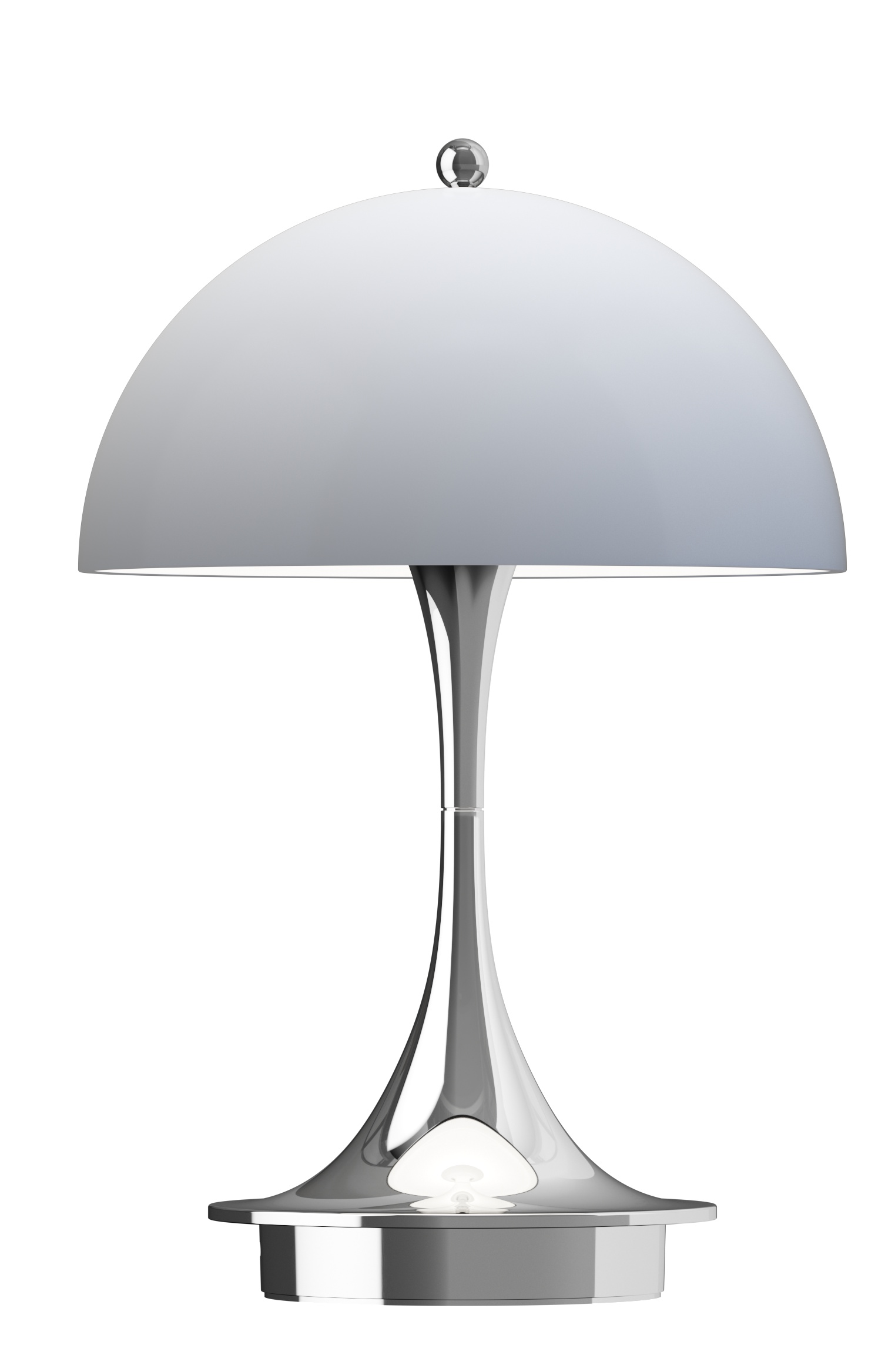 Panthella 160 Portable V3 Akku LED-Tischleuchte Indoor/Outdoor Louis Poulsen Opal Blau-grau