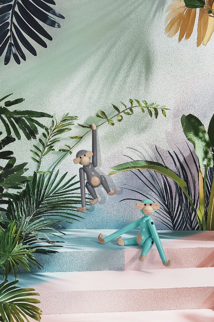 Affe Mini farbig Kay Bojesen Grau