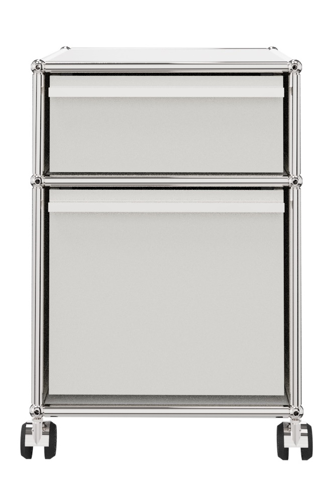 USM Haller Rollcontainer mit Hängeregistratur – reinweiß