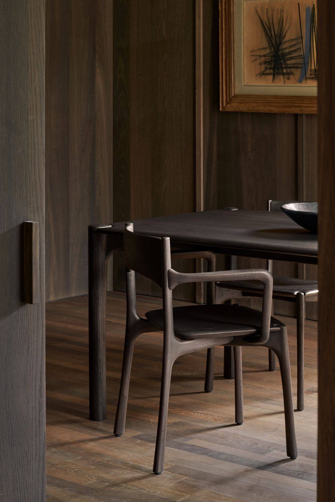 PI Stuhl mit Armlehne lackiertes Teak Ethnicraft