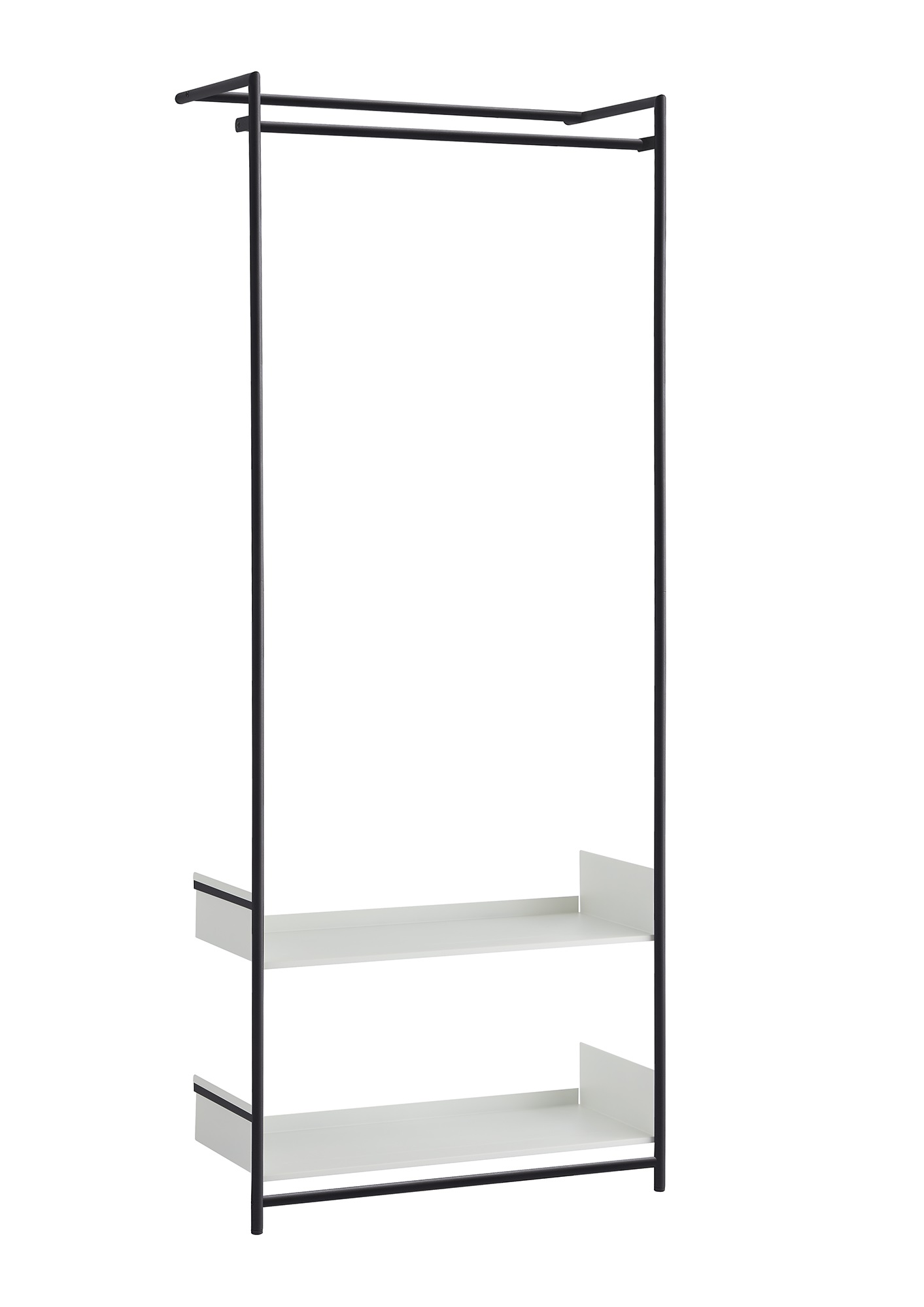 Comba Anlehngarderobe Mox Gestell schwarz Tablaren weiß