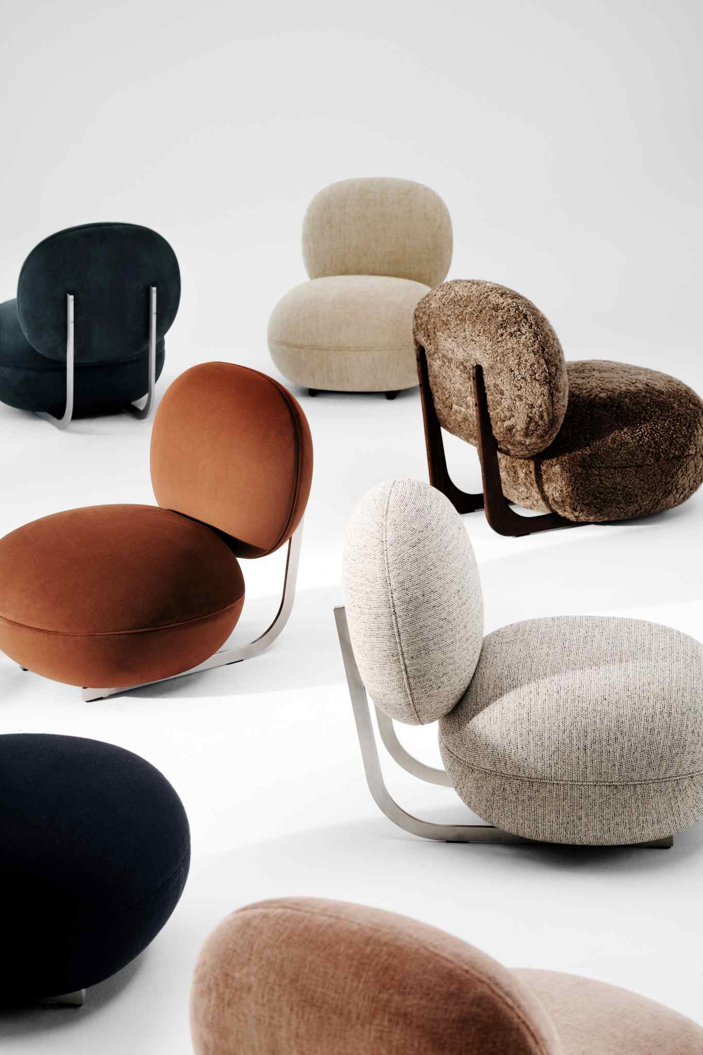 Copper Lounge Chair Sessel Edelstahlgestell NORR11