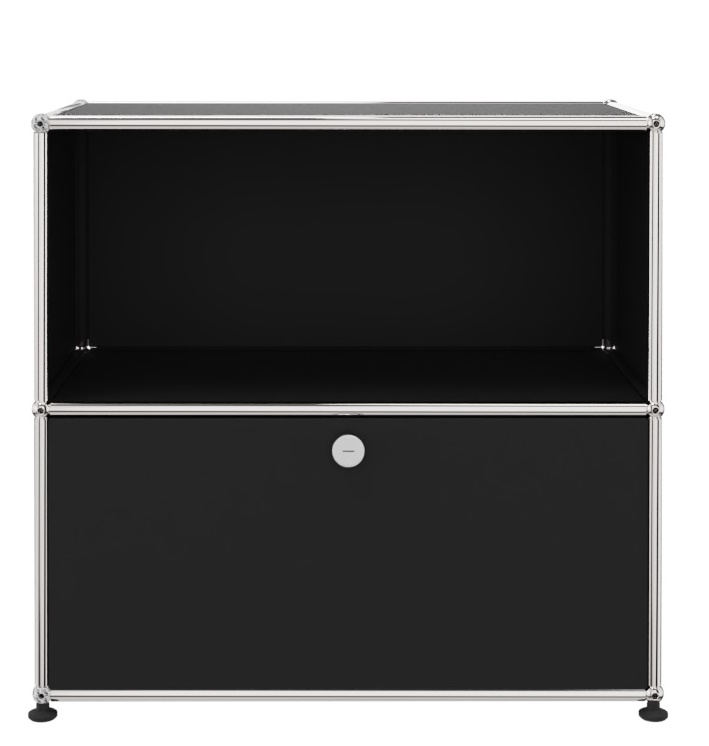 USM Haller Sideboard 1 Offen / 1 Klappe Graphitschwarz - FAST DELIVERY