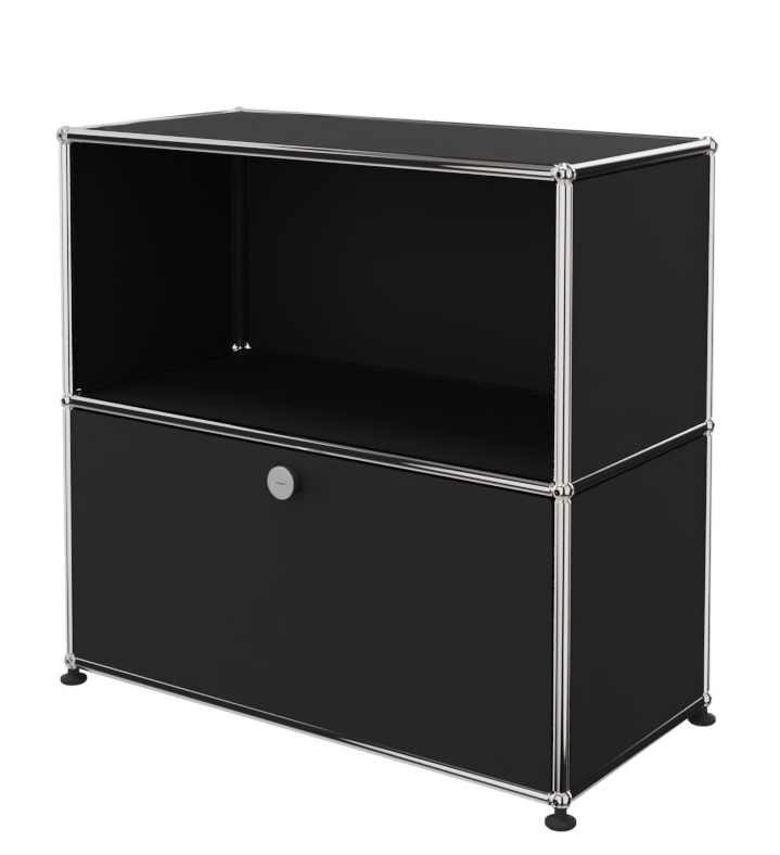 USM Haller Sideboard 1 Offen / 1 Klappe Graphitschwarz - FAST DELIVERY