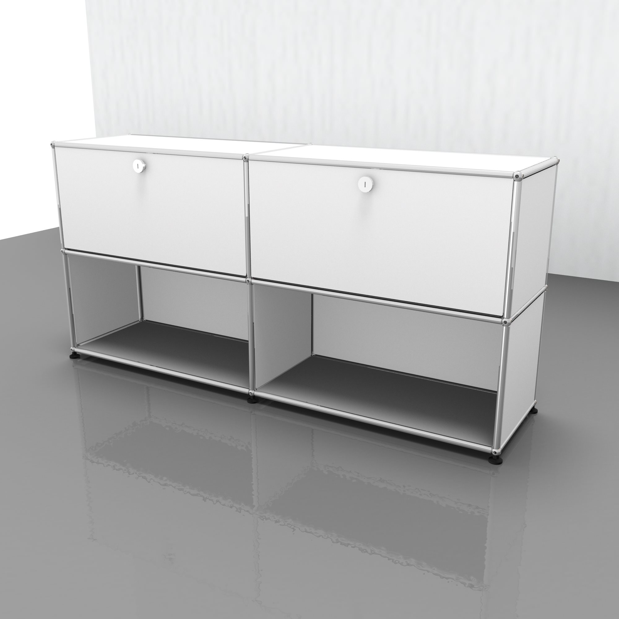 USM Haller Sideboard mit 2 Klappen graphitschwarz