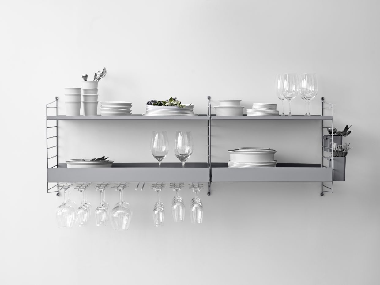 String Küche Wand Regalsystem B String Furniture  