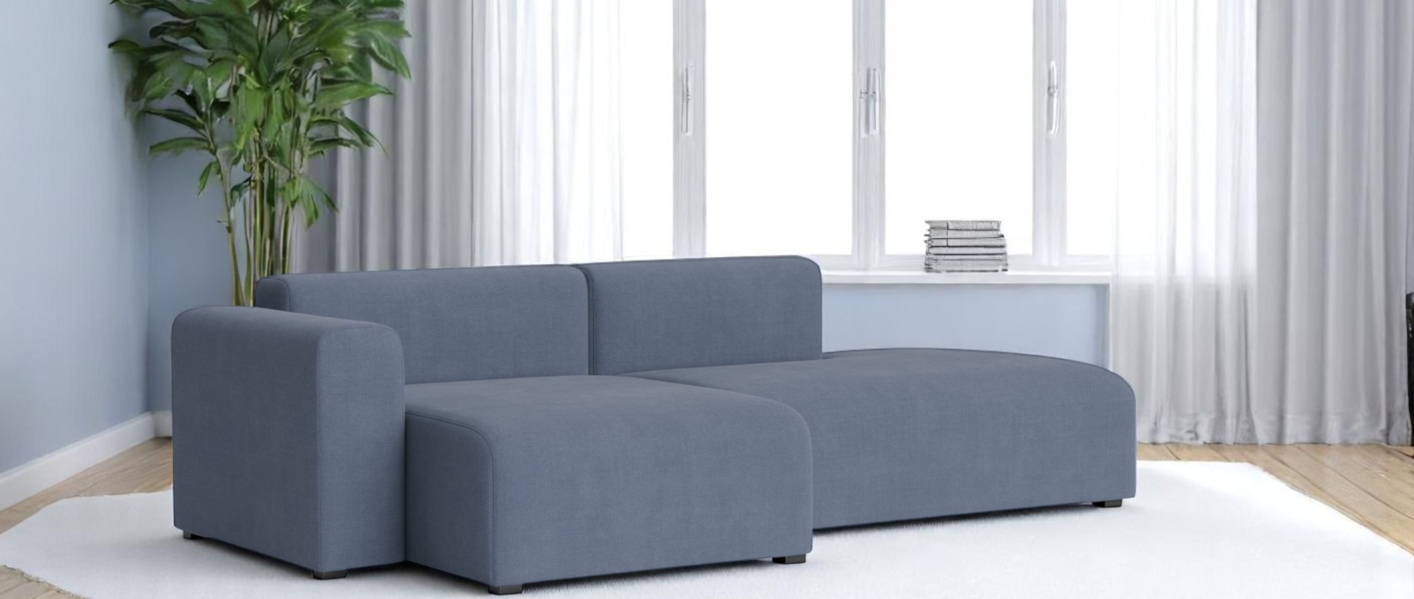 Mags Sofa 2,5-Sitzer Combination 3 low Armrest mit Armlehne links Hay