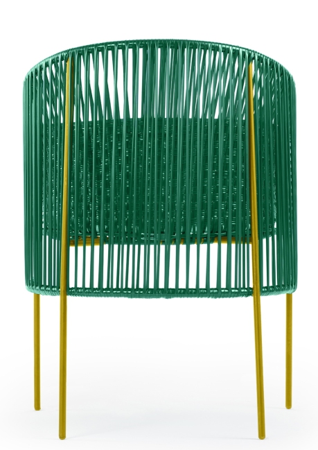 Caribe Dining Chair Stuhl Outdoor ames Smaragdgrün / Kaugummirosa / Currygelb