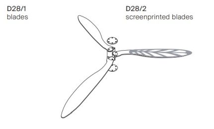 D28 Blow Deckenleuchte und Ventilator Luceplan