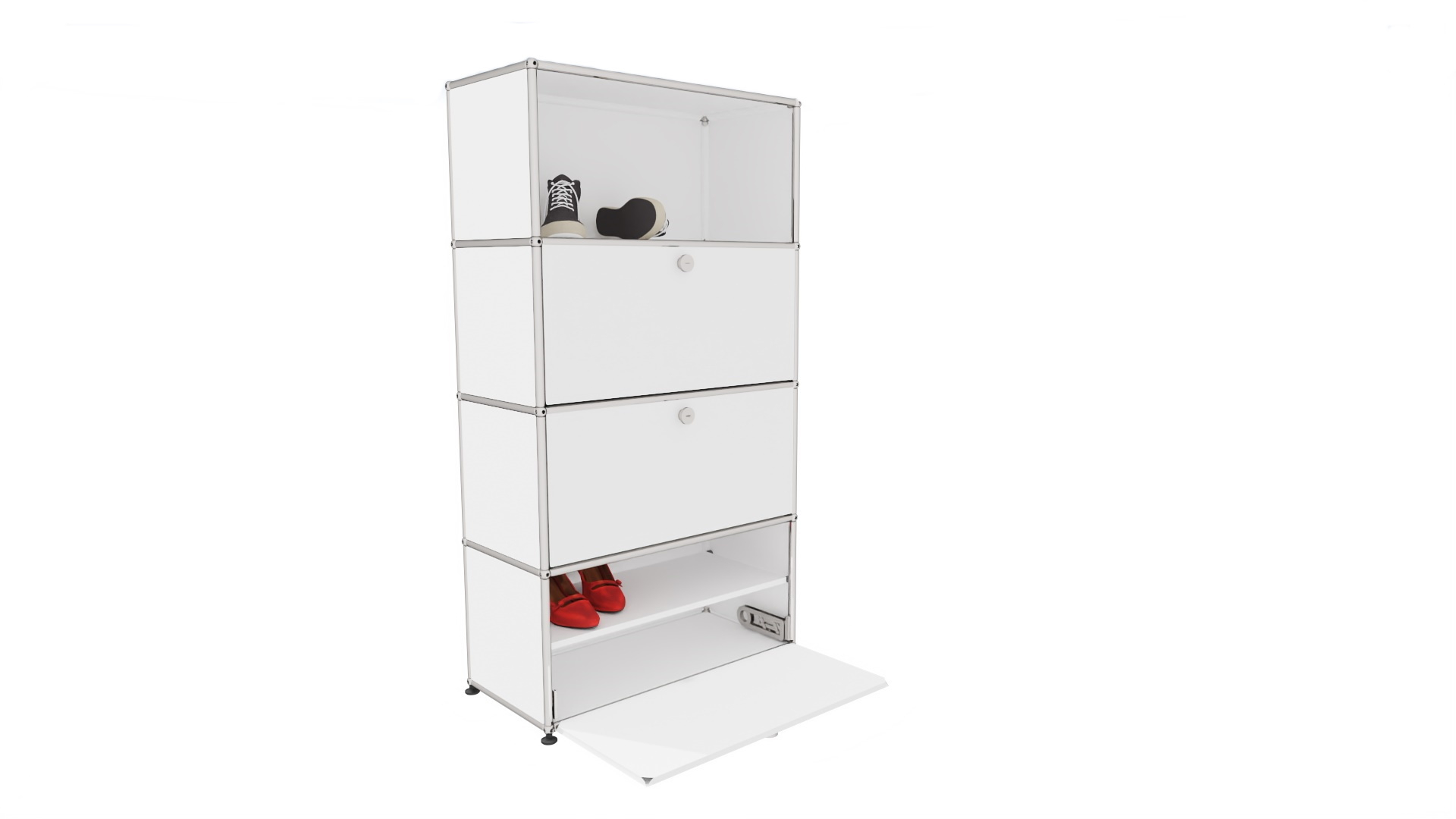 USM Haller Schuhschrank mit Klappe grün