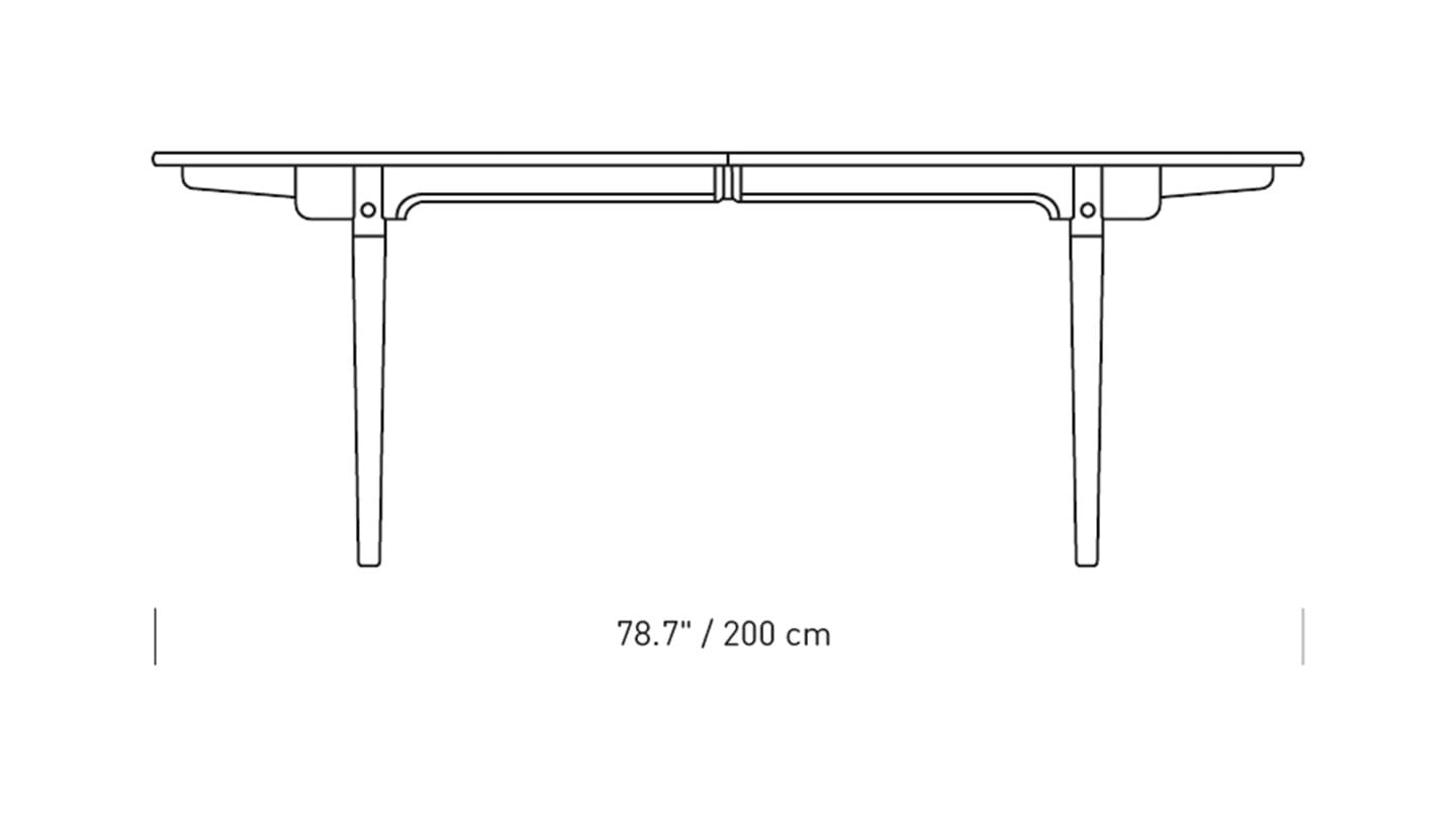 CH338I / CH339 Einlegeplatte für Ovalen ausziehbaren Esstisch Carl Hansen & Søn