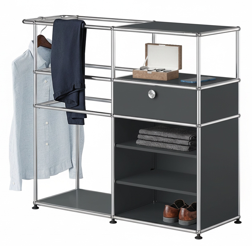 Garderobe USM Haller Anthrazitgrau