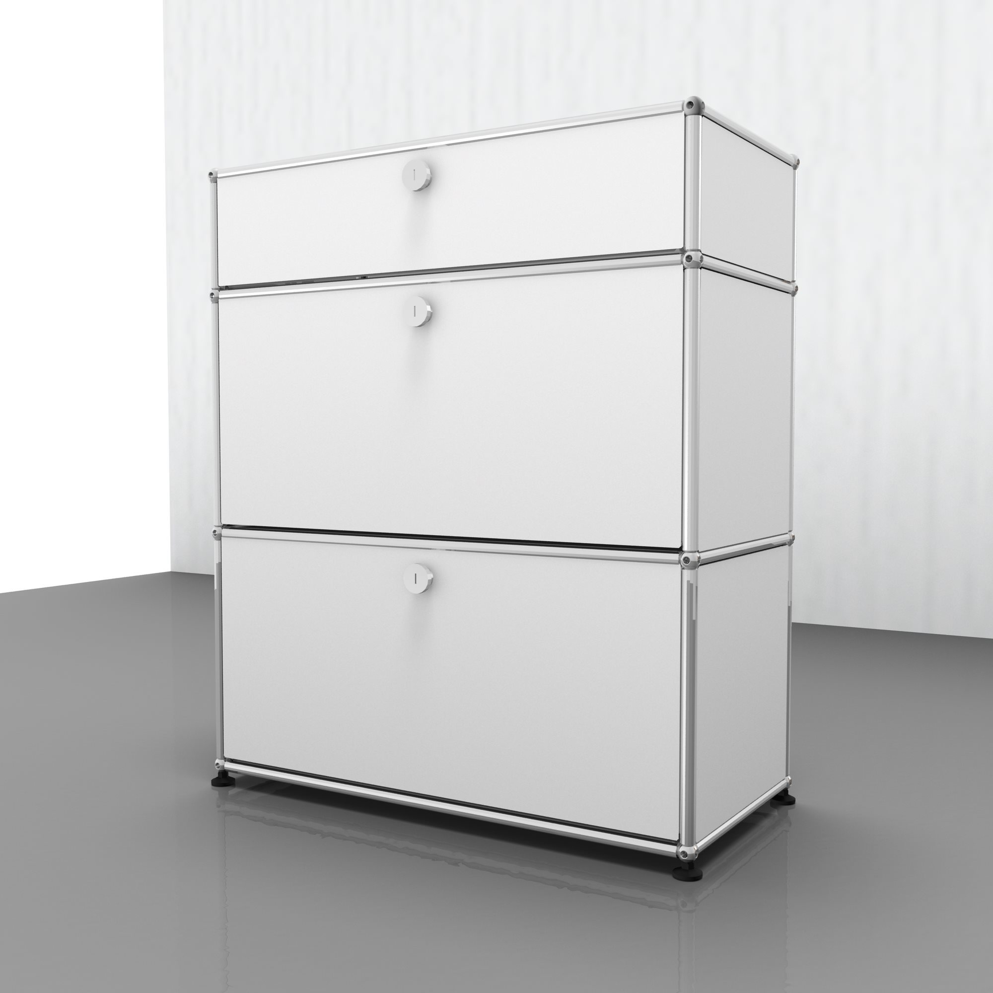 USM Haller Highboard mit 2 Klappen – QUICK SHIP - braun