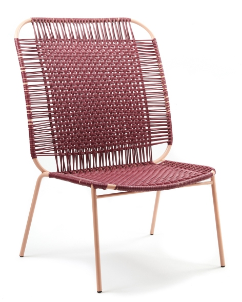 Cielo Lounge Chair High Lounge Stuhl hoch Outdoor ames Rot - Pink sand