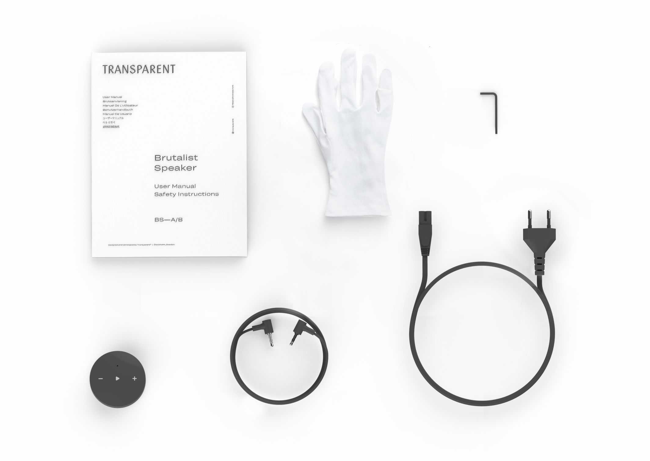 Brutalist Lautsprecher Transparent