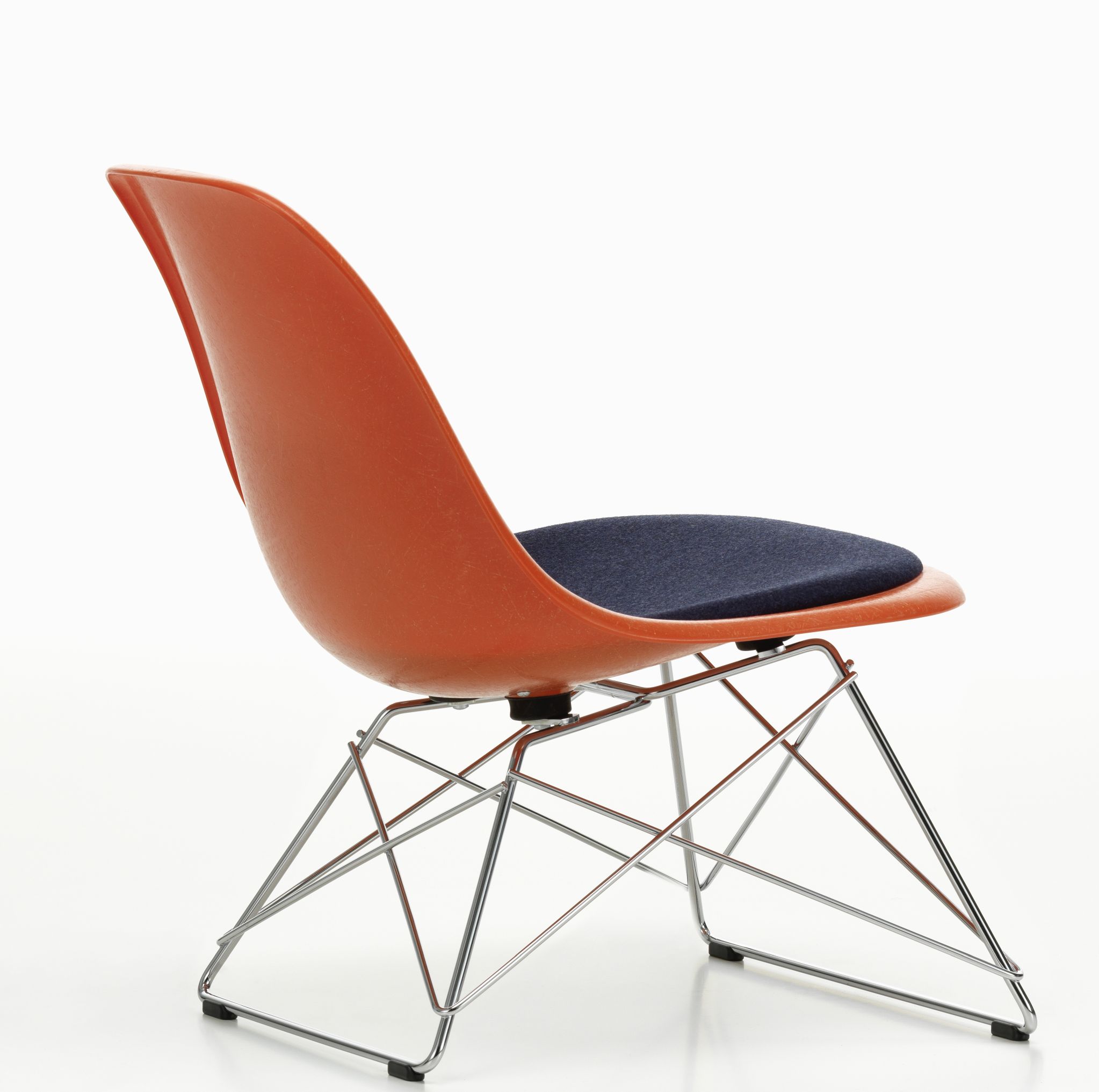 Eames Plastic Side Chair LSR Stuhl mit Sitzpolster Vitra