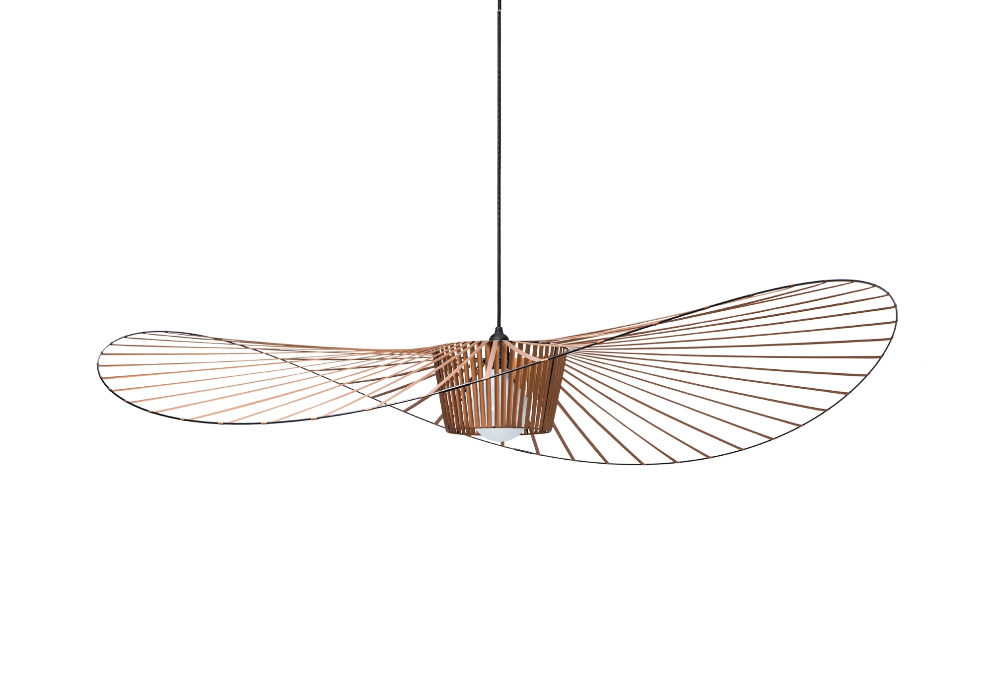 Vertigo Pendelleuchte Groß Kupfer von Petite Friture, moderne Hängelampe mit grafischem Design.