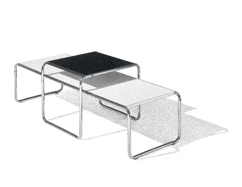 Laccio 1 Couchtisch klein schwarz / anthrazit Knoll International - QUICK SHIP