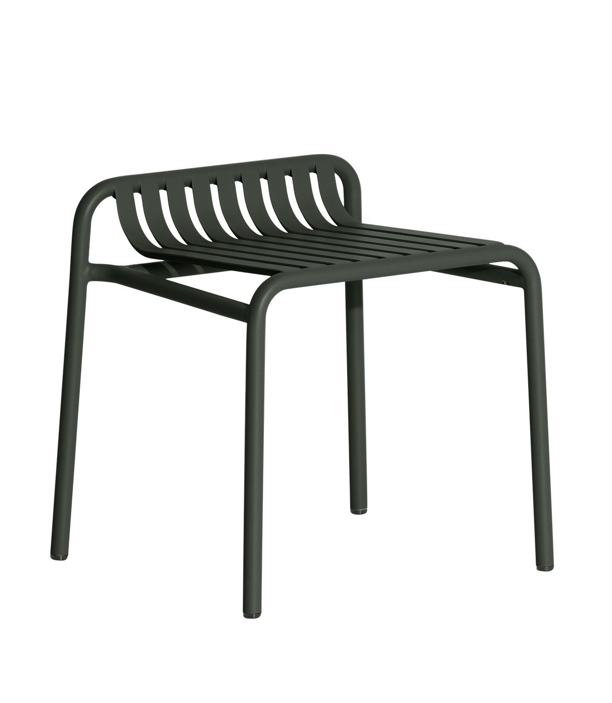 Glasgrüner Week-End Stool Hocker von Petite Friture, ideal für Garten, Terrasse oder Balkon.