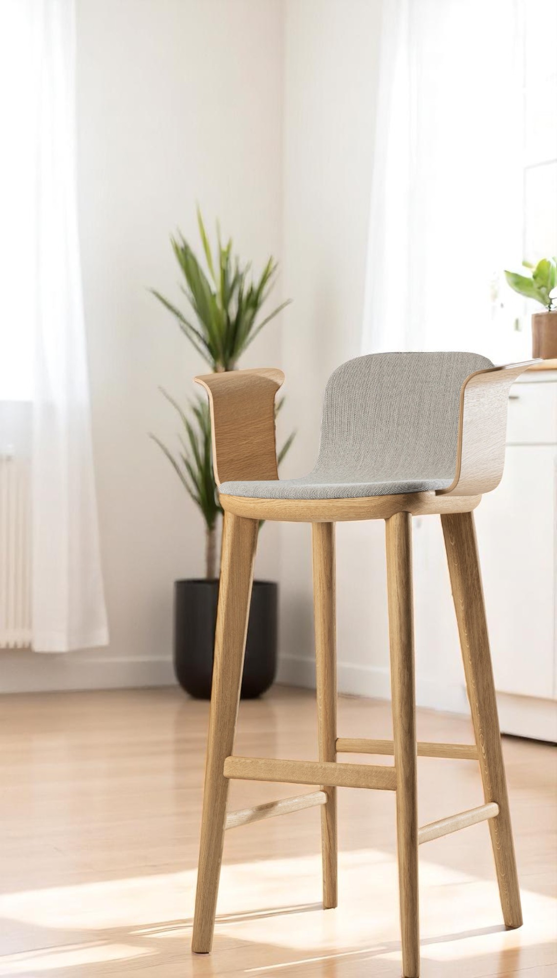 Aeon Comfort Barstool Barhocker mit Armlehnen Vollgepolstert Zeitraum   