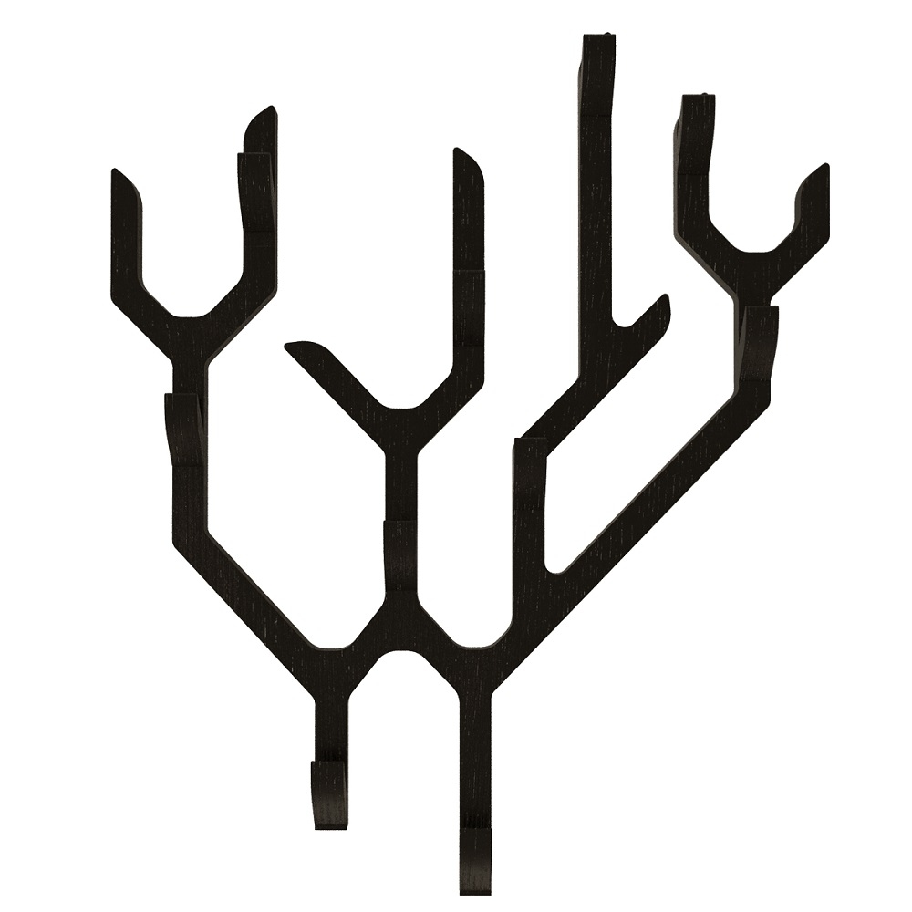 Ambroise Wall Coat rack Wandgarderobe Hartô Schwarze Ambroise Wandgarderobe von Hartô in Baumform, moderne Garderobenlösung für Flur und Eingangsbereich.