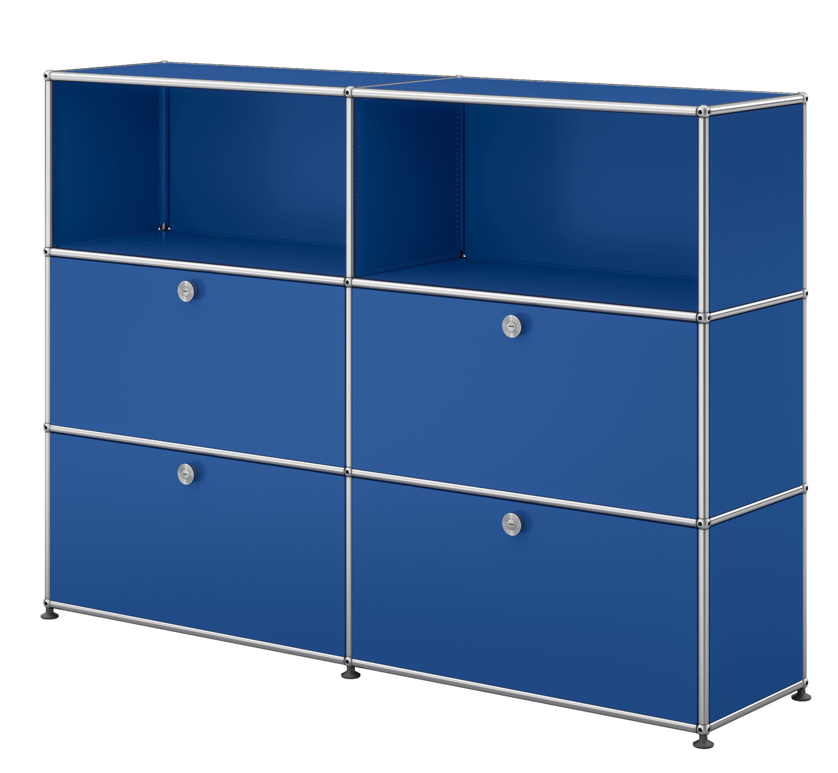 USM Haller Highboard 4 Klappen / 2 Offen Enzianblau