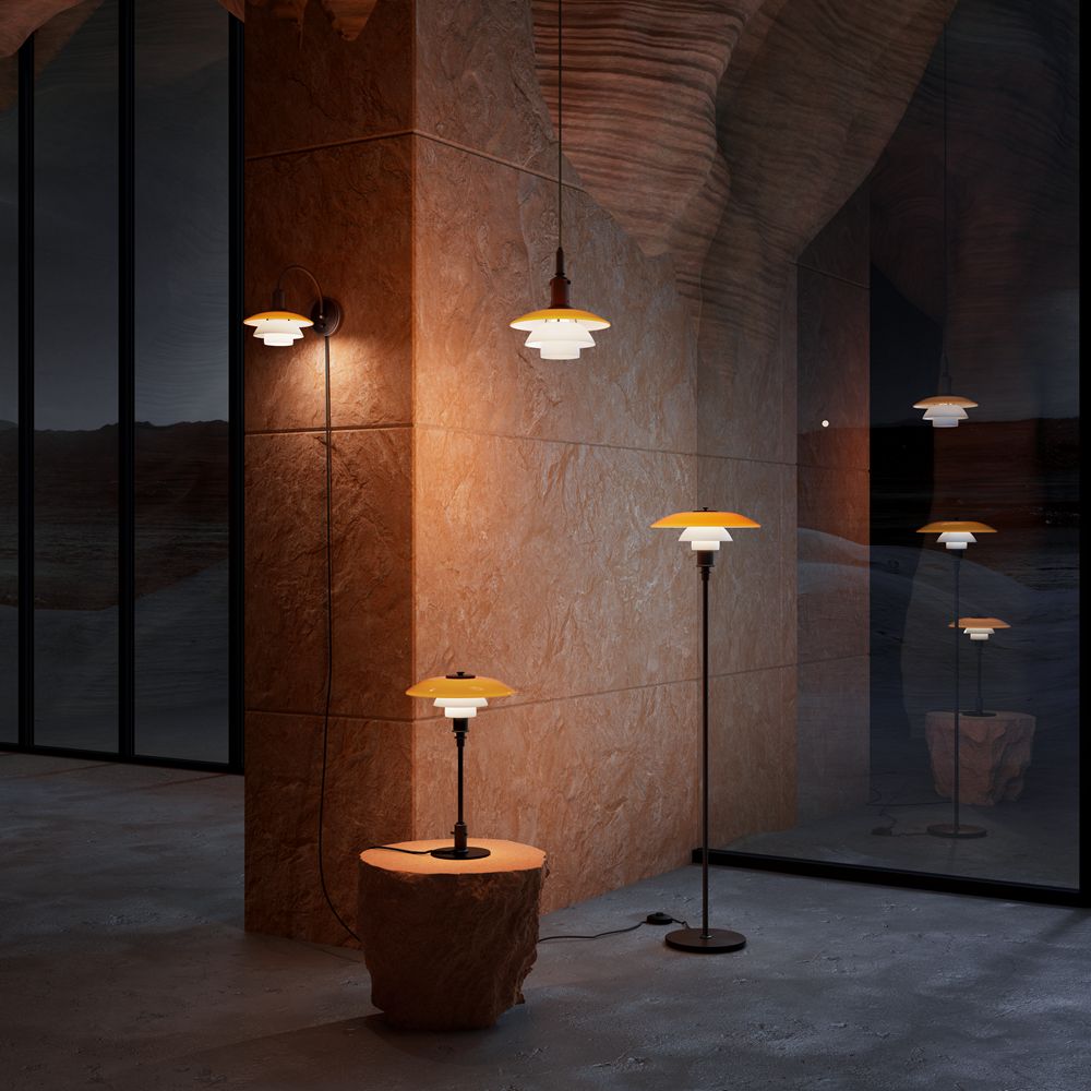 PH 2/2 Wall lamp Wandleuchte CENTENARY EDITION Amber/Opal White Louis Poulsen