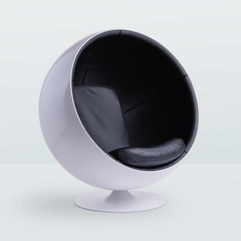 The Leather Ball Chair Sessel Leder Schwarz Eero Aarnio Originals