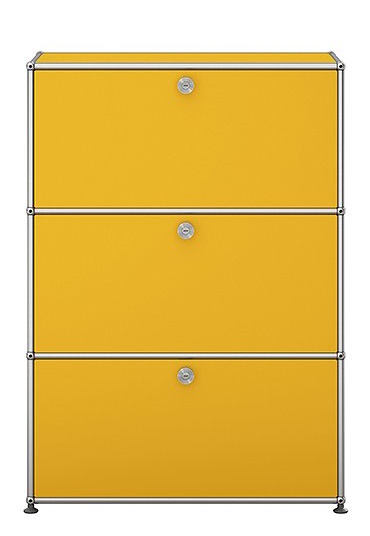 USM Haller Highboard mit 3 Klappen – QUICK SHIP - goldgelb
