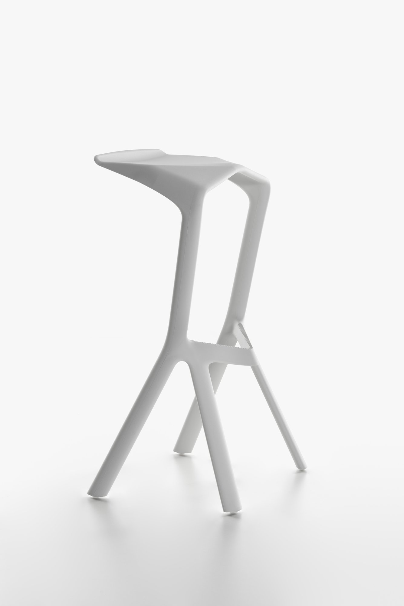 Miura Stool Barhocker Plank weiss