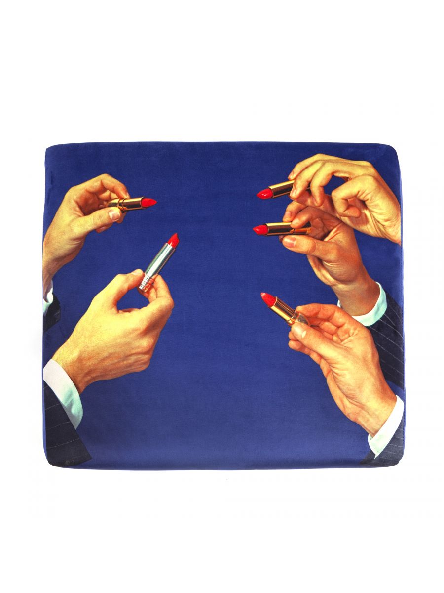 Toiletpaper Pouf Hocker Lipsticks Seletti