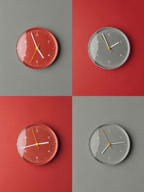 Wall Clock Wanduhr Hay Braun