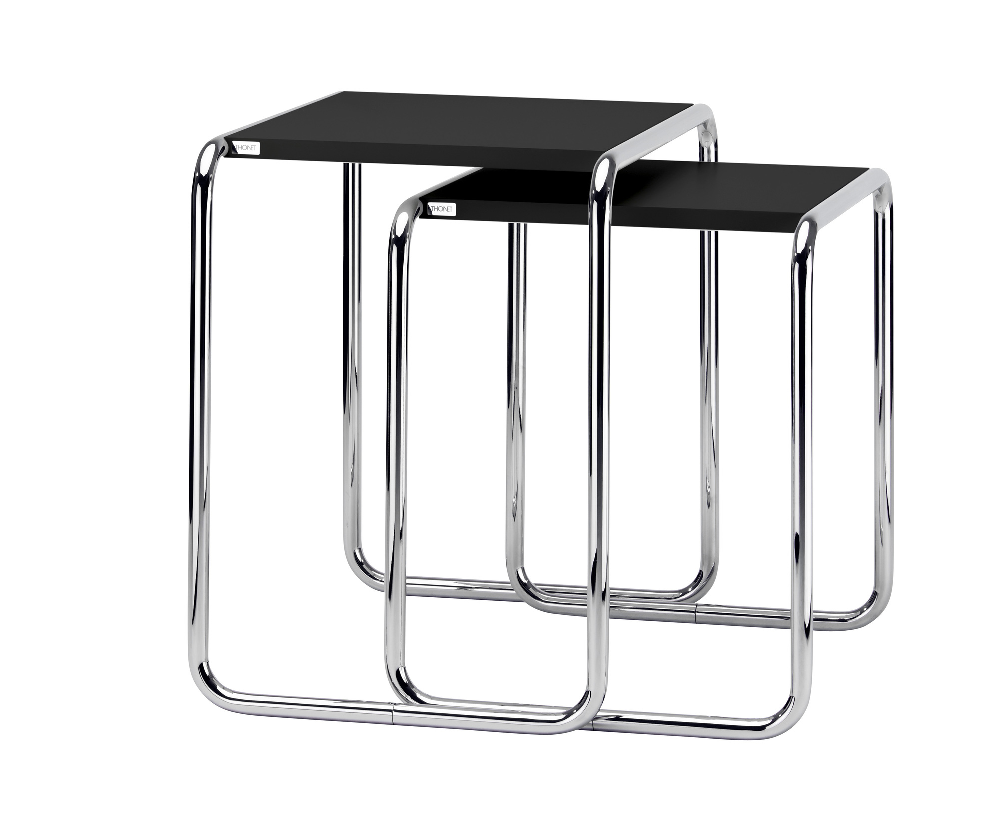 Set B 9 a+b Beistelltisch Tiefschwarz Thonet