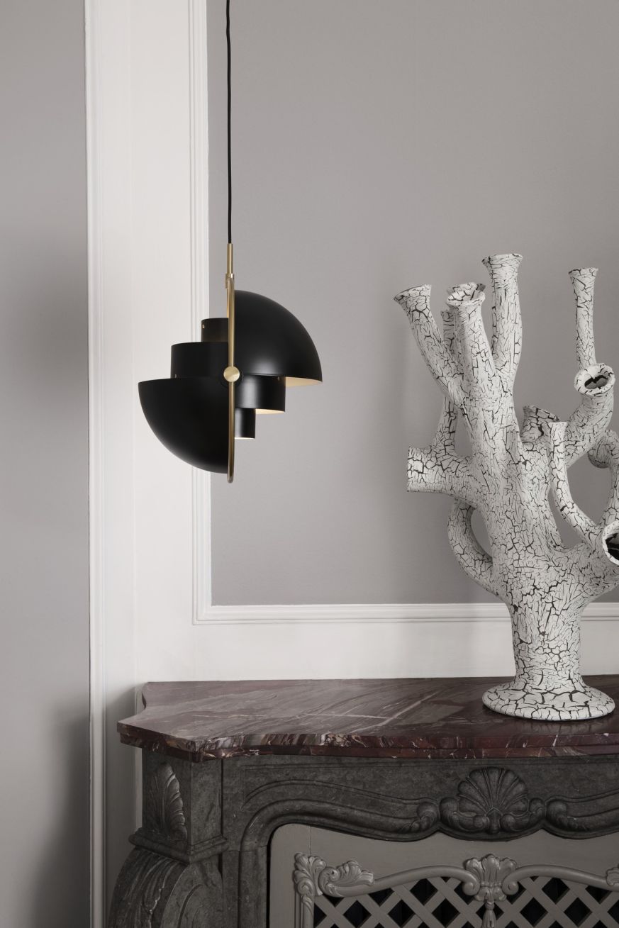 Multi-Lite Pendant lamp Pendelleuchte Schwarz / Chrom Gubi