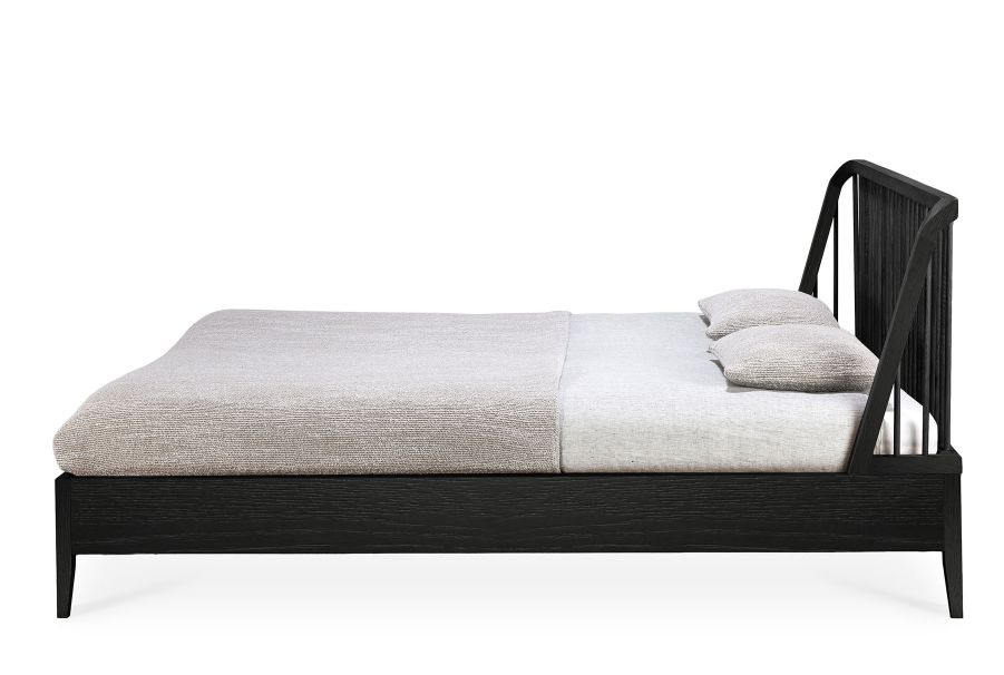Spindle Bett Eiche Schwarz Ethnicraft