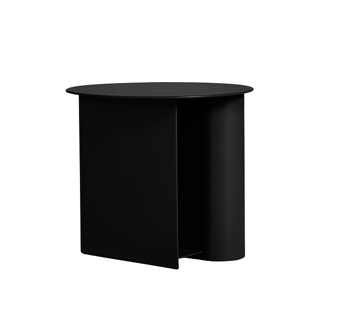 Schwarzer Sentrum Beistelltisch von Woud, moderner kleiner Tisch für Wohnzimmer oder Schlafzimmer.