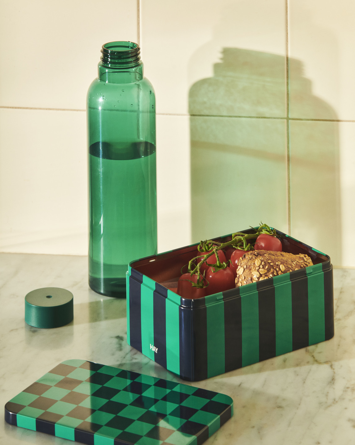 Tin Container klein dark blue and lavender Aufbewahrungsbox Hay