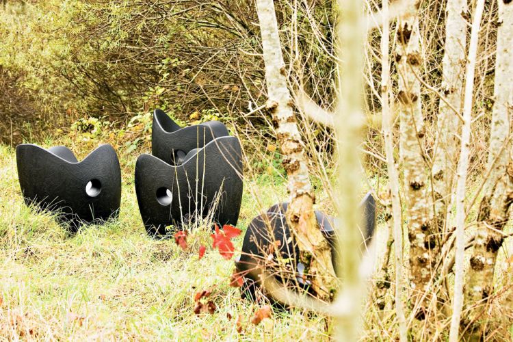 O-Nest Sessel schwarzer Efeu Moroso