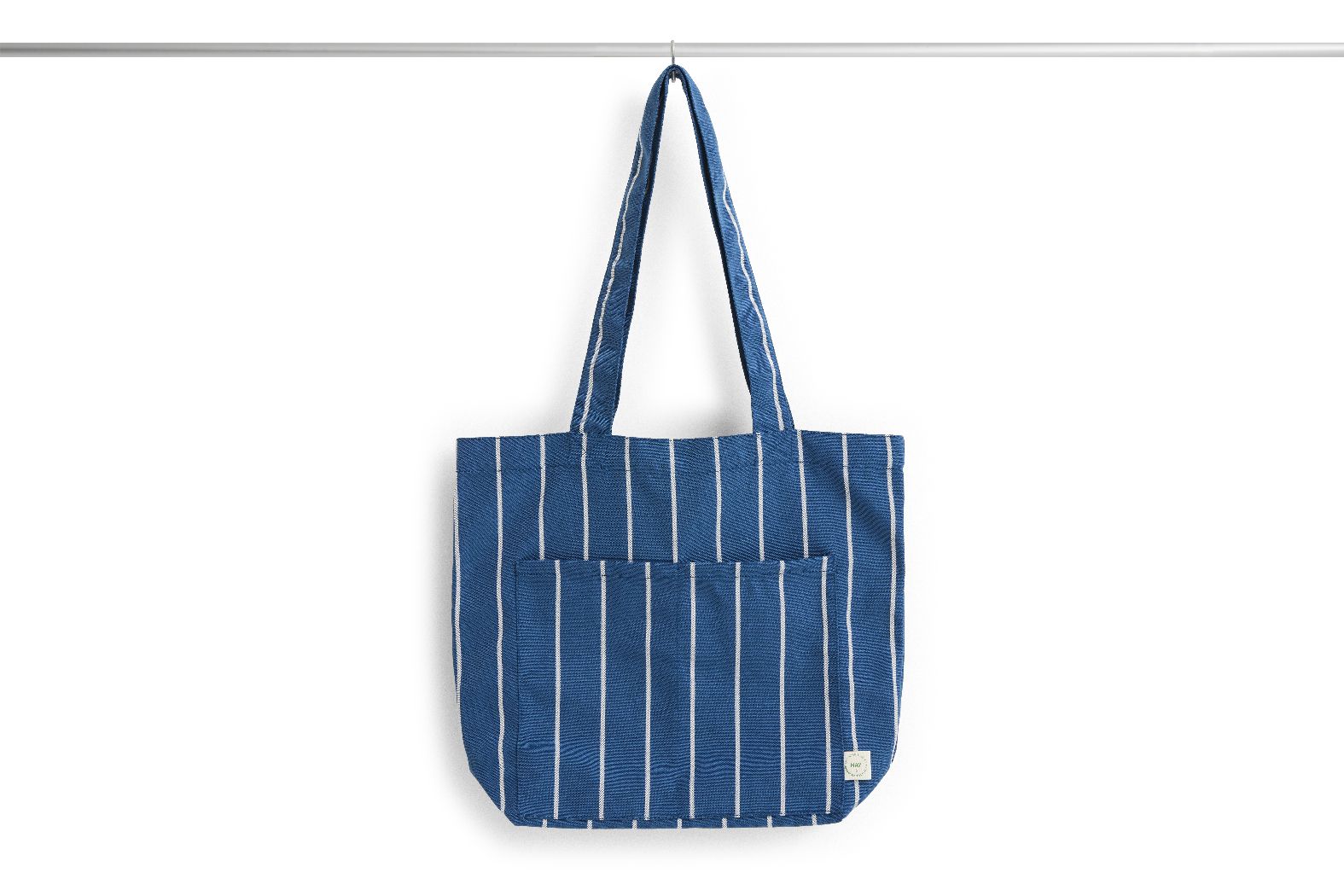 Outdoor Market Tote Bag Tasche Blau mit beige Streifen Hay